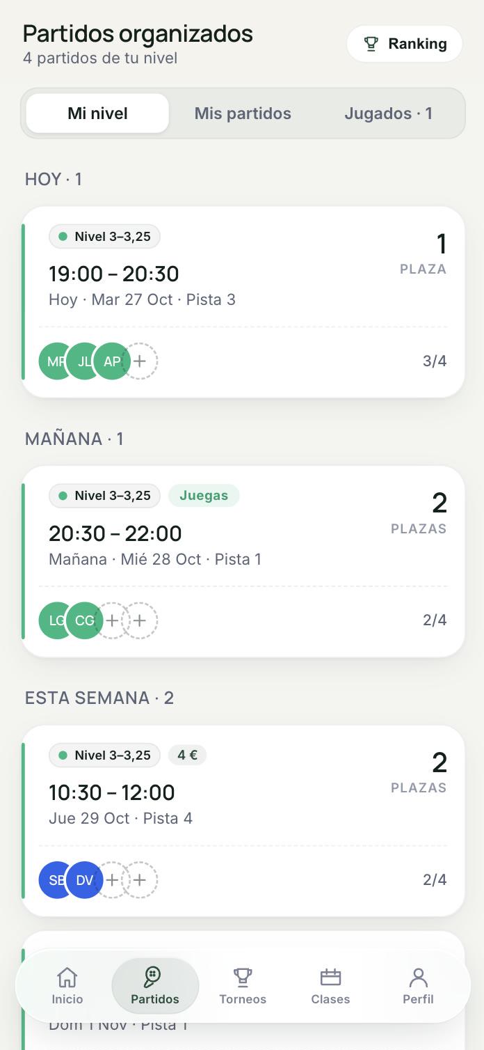 Partidos organizados