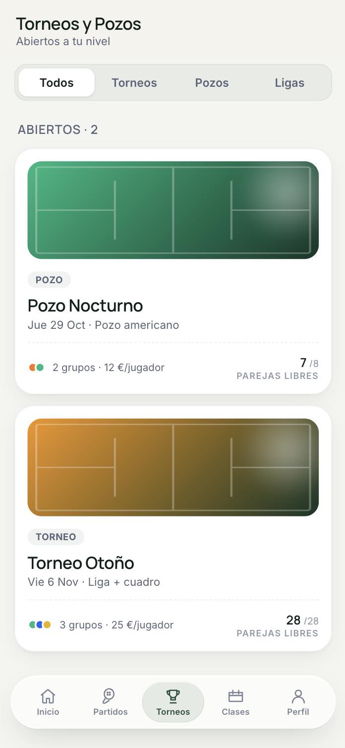 Torneos y pozos